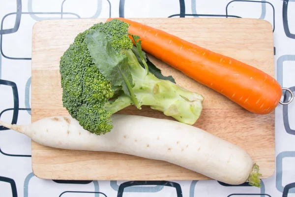 Parsnip, cenoura e brócolis — Fotografia de Stock