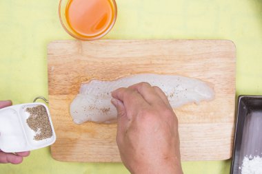 Dory balık biftek biber ile hazırlanan fileto