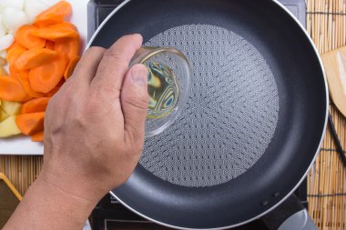 Şef pan için bitkisel yağ boşaltma 