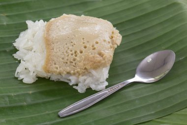 yapışkan pirinç haşlanmış muhallebi