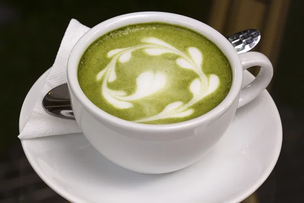 Grøn te latte - Stock-foto
