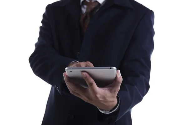 Hombre de negocios trabajando en tableta digital —  Fotos de Stock