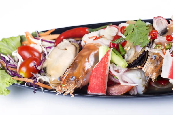 Close up Thai insalata di frutti di mare piccanti — Foto Stock