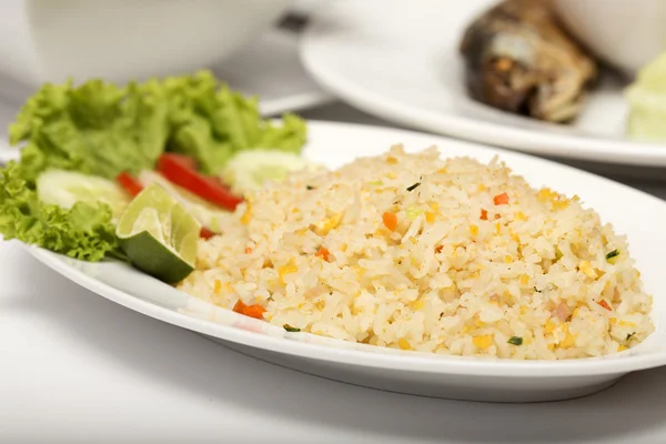 Arroz frito con cangrejo — Foto de Stock