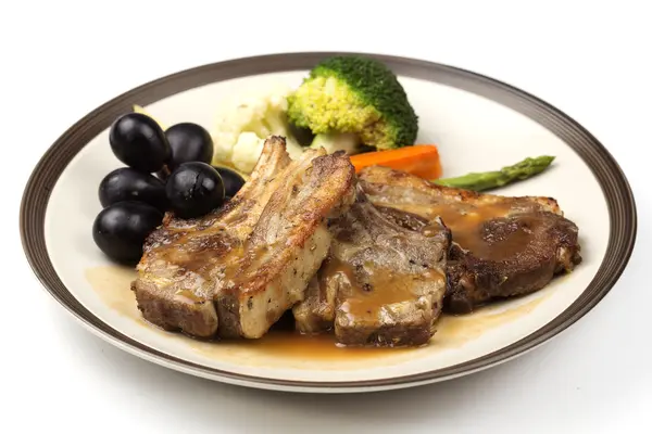 Steak of grill lamb — Stock Photo, Image