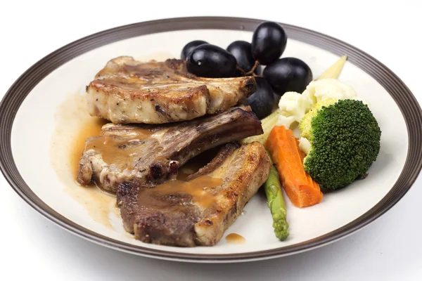 Steak of grill lamb — Stock Photo, Image