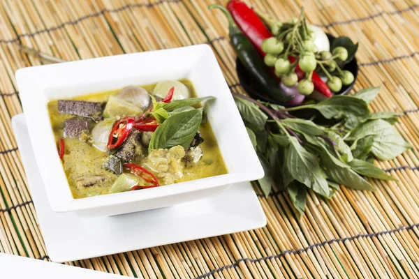 Green curry Chicken soup — Stock Photo, Image