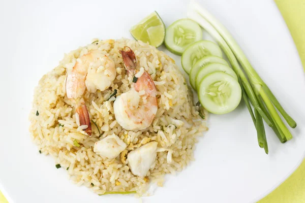 Revuelva el arroz frito con camarones —  Fotos de Stock