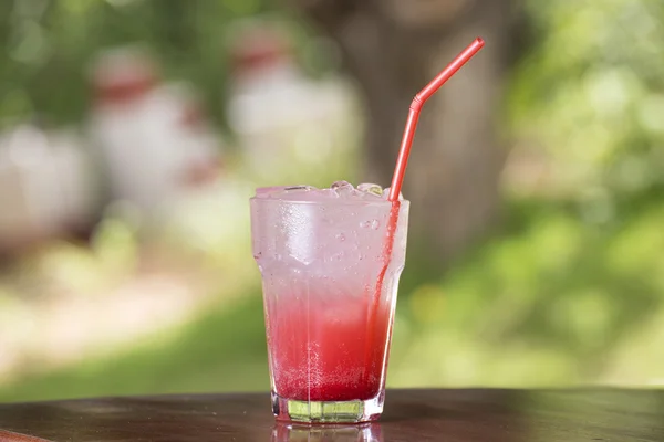 Strawberry soda juice — Stock Photo, Image