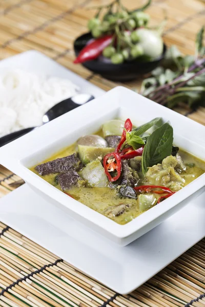 Sopa de pollo al curry verde — Foto de Stock