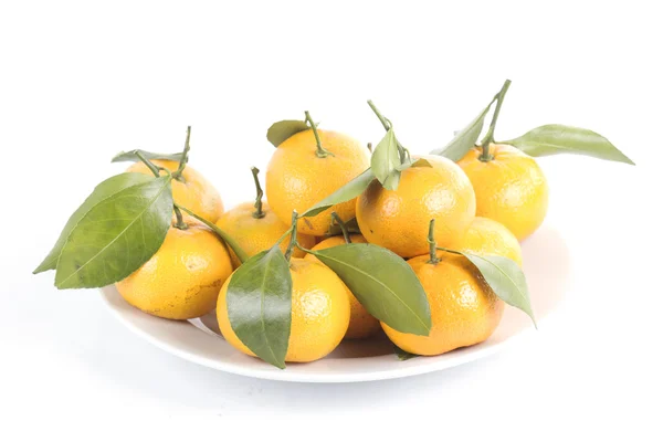 Gruppo di arance sul piatto — Foto Stock