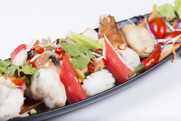 Salada de frutos do mar picante tailandesa — Fotografia de Stock