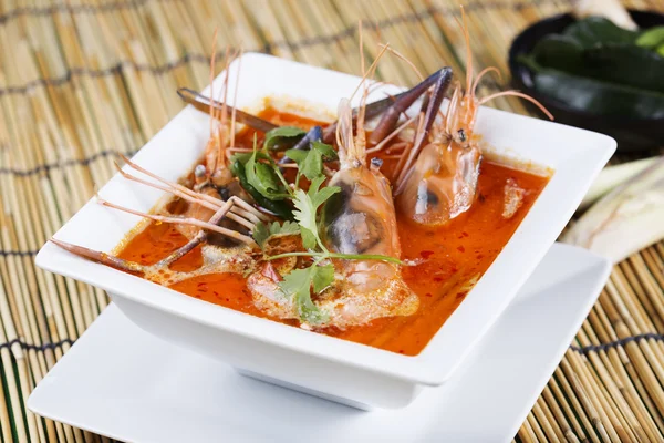 Sour and spicy of shrimp soup — Stock Photo, Image