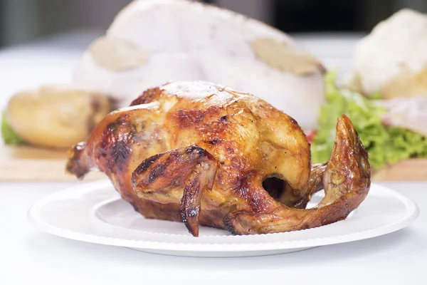 Grilled turkey on the plate — Stock Photo, Image