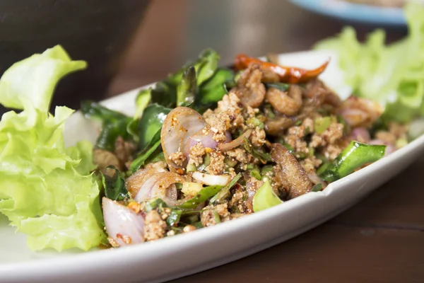 Picada de pato Larb com sabor picante — Fotografia de Stock