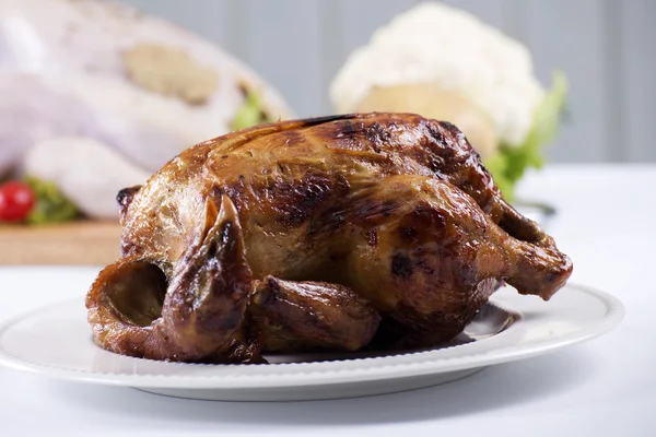 Grilled turkey on the plate — Stock Photo, Image