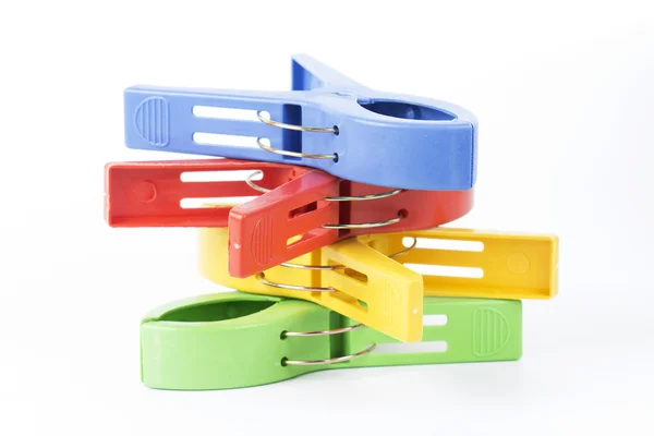 Grup Clothespin klip — Stok fotoğraf