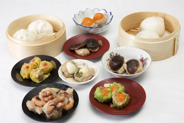 Group of stream Dim Sum chinese food — Stock Photo, Image