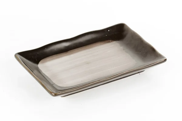 Черная керамическая плита — стоковое фото