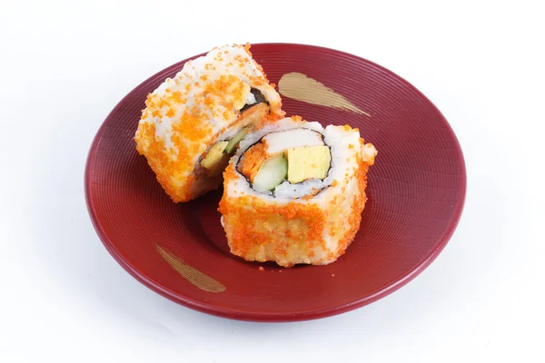 Kalifornisches roii maki sushi mit masago — Stockfoto