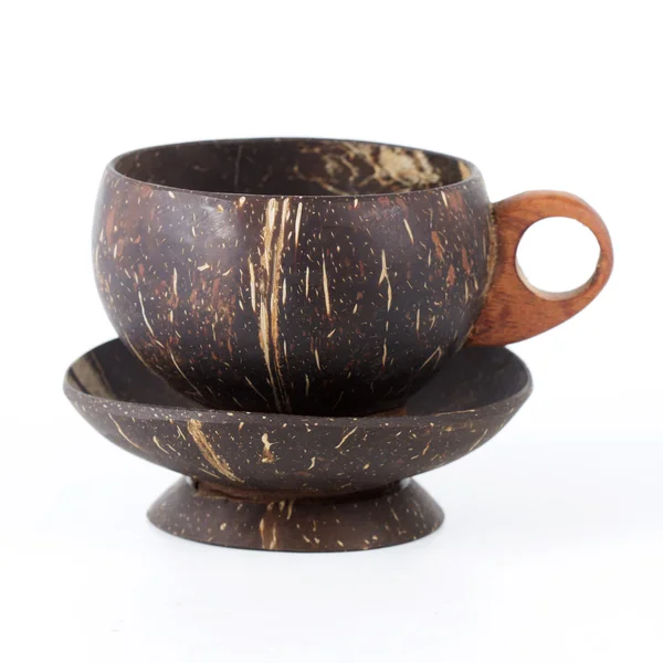 Coconut Peel tasse de café en bois — Photo