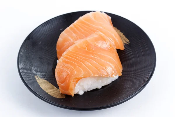 Sushi Salmon on the Plate — Stock Photo, Image