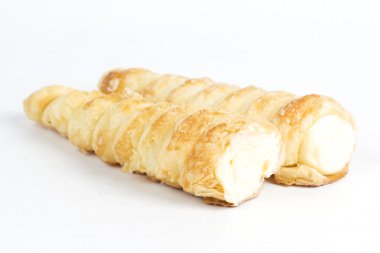 tereyağı boynuz Pasta krema ile 