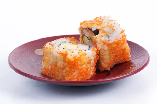 Kalifornia Maki Sushi Masago tekercs — Stock Fotó
