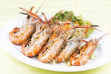 Grup ızgara karides