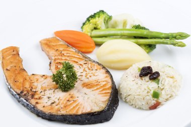 ızgara somon steak
