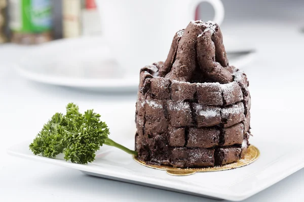 Bolo de mousse de chocolate — Fotografia de Stock