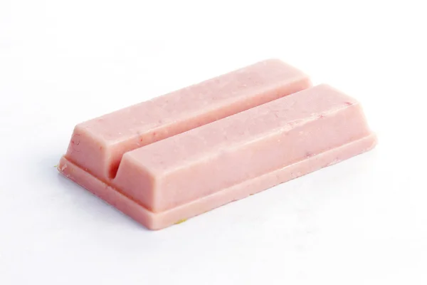 Strawberry chocolate wafer — Stock Photo, Image