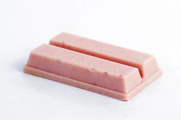 Strawberry chocolate wafer — Stock Photo, Image