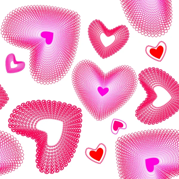 Seamless pattern with hearts — Stock Vector