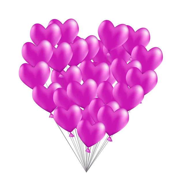 Ballons coeurs — Image vectorielle