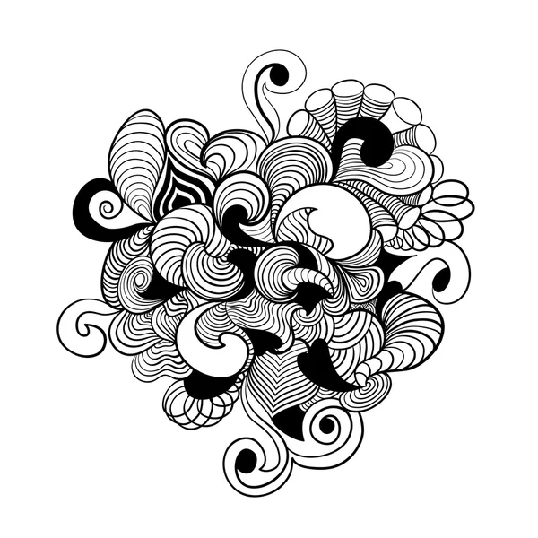 Modèle sans couture dans le style zentangle (ethnique, doodle). Fond d'onde Zentangle dans le style zentangle . — Image vectorielle