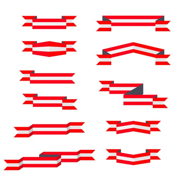 Ribbons. Flag of Austria. Flat design.