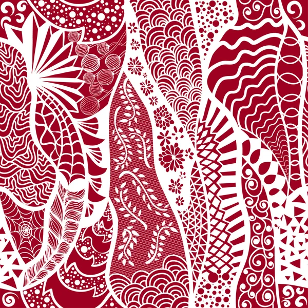 Stil zentangle (etnik, doodle seamless modeli). — Stok Vektör