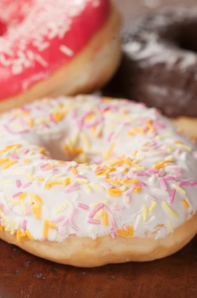 Donuts de perto — Fotografia de Stock