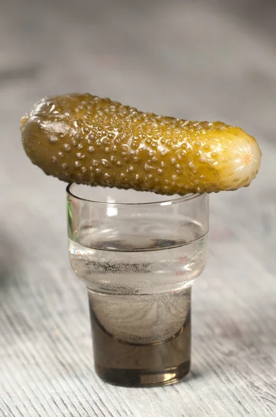 Marinated cucumber macro — Stock Photo, Image