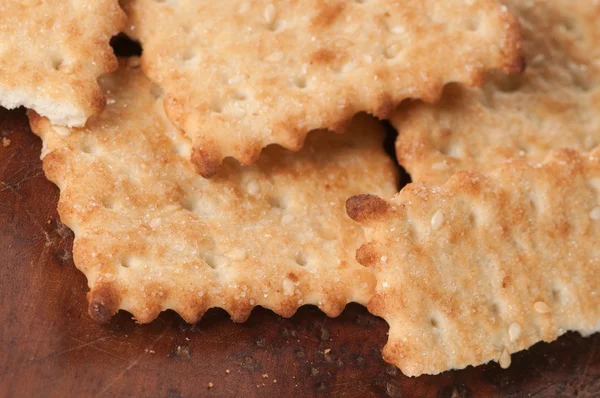 Biscoito salgado com gergelim — Fotografia de Stock