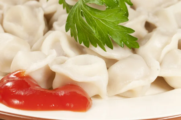 Kött dumplings (pelmeni) — Stockfoto