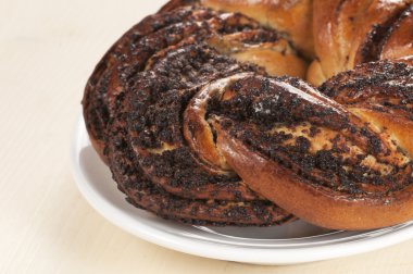 evim, güzel poppyseeds ile rulo