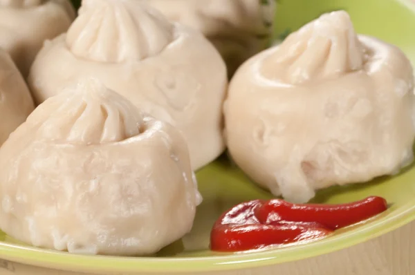 Manty - oriental dumplings — Stock Photo, Image