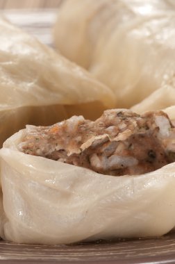 Et ve pilav ile lahana rulo