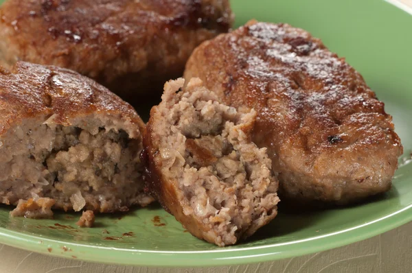 Meat zrazy with mushrooms — Stock Photo, Image