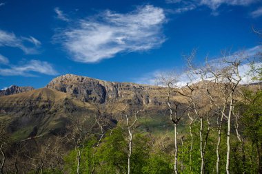 Ingushetia, Rusya 'daki Masa Dağı' nın panoramik manzarası