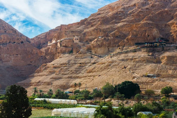 Монастырь искушения в Иерихоне, Палестина — стоковое фото
