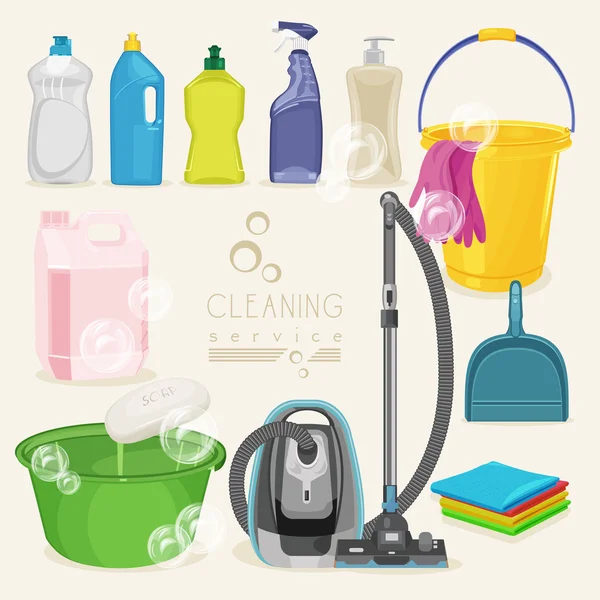 Cleaning kit icons. Supplies. ⬇ Vector Image by © Tsyhanova Vector
