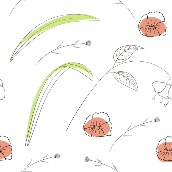 Renkli siyah beyaz desenli çiçek deseni.